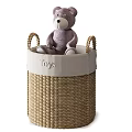 Woven Rattan and Knitted Storage Baskets for Toys Clothes Books Home Organizing