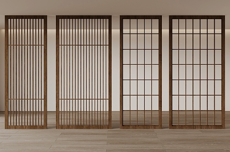 New Chinese style lattice screen partition 3d model