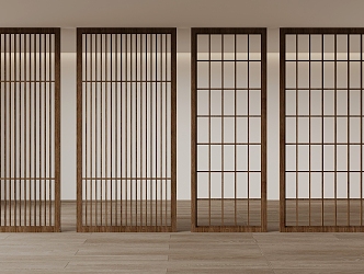 New Chinese style lattice screen partition 3d model