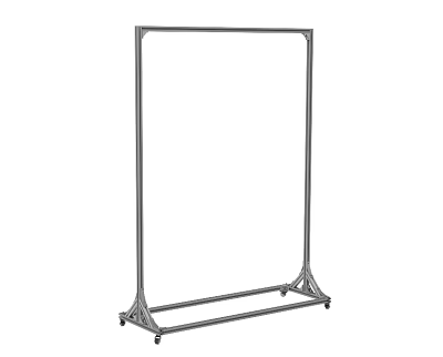 Sturdy Metal Display Rack With Wheels Stand Design For Retail Store Use 3d model