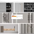 Bookcase Bookshelf Study Cabinet Decorative Cabinet Study Background Wall 3d model