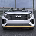 White KIA SUV With Modern Front Grille And Stylish Exterior Design