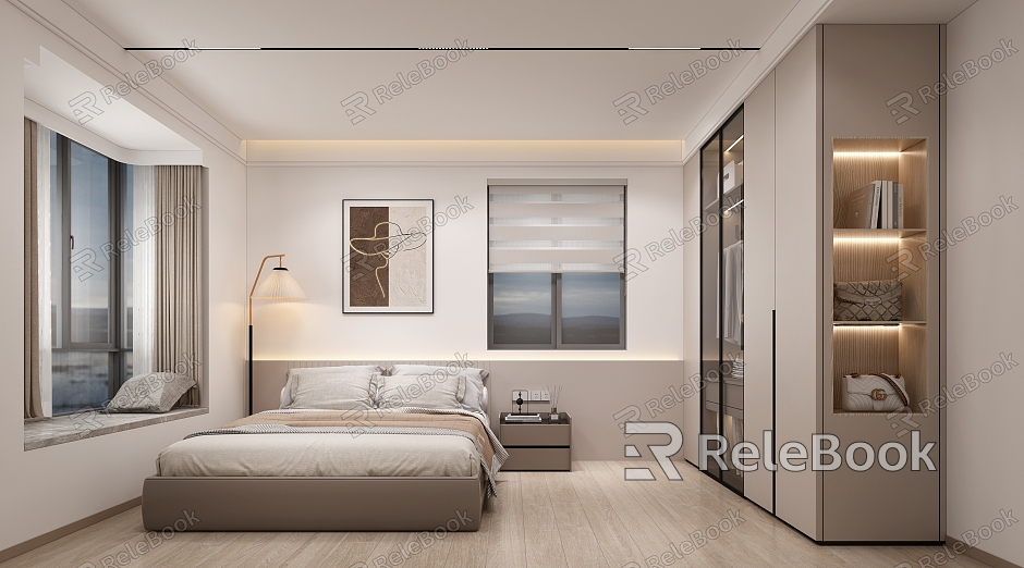 Modern Master Bedroom model