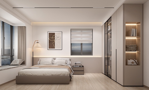 Modern Master Bedroom 3d model