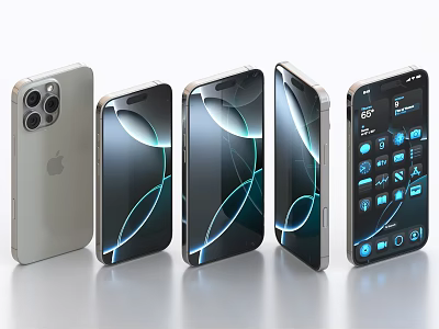 Latest iPhone Smartphones With Advanced Camera System Sleek Design And Dynamic Display Interface 3d model