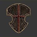 Medieval Shield Ancient Shield Defensive Weapon Ancient Shield Iron Shield Protective Shield Wooden Shield 3d model