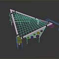 Steel Wire Mesh Anti-penetration Mesh Protective Mesh Wire Fence Wire Fence Anti-turnover Mesh Wire Mesh Wire 3d model