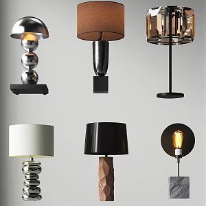 Modern Table Lamp Combination Desk Metal Table Lamp Spherical Lampshade Table Lamp Floor Table Lamp Bedside Table Lamp Simple Fashion Table Lamp 3d model