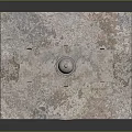 Unique Lighthouse Inspired Decorative Furniture Piece With Stone Finish And Red Accents