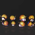 Snail Cartoon Snail Cute Cartoon Snail Q Edition Snail Cartoon Animal Character Cartoon Material Cartoon Elements 3d model