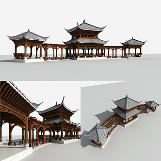 Chinese-style pavilion 3d model