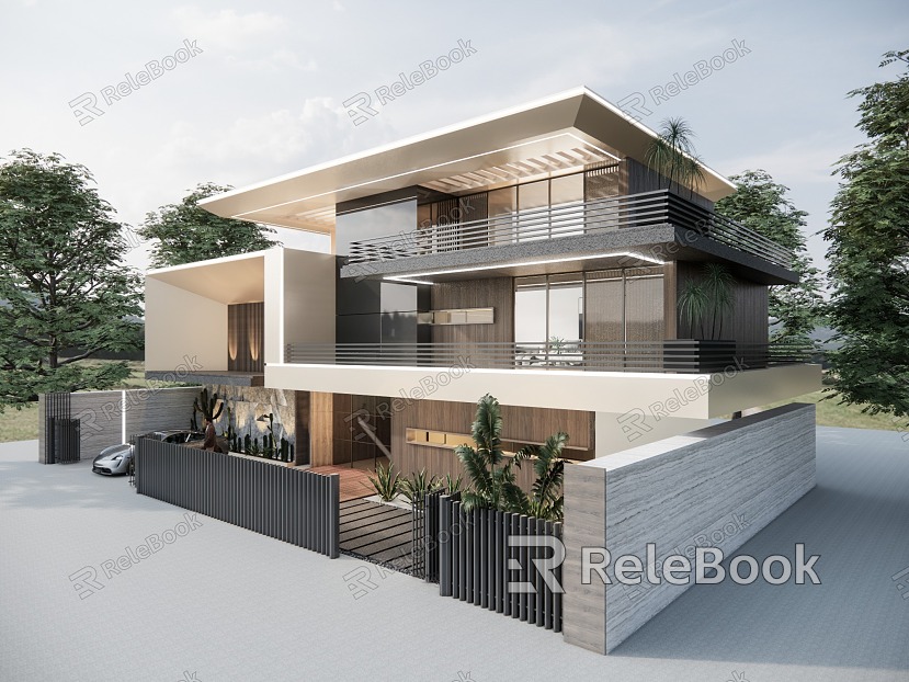 Modern single-family villa model