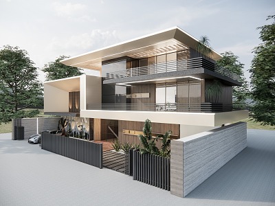 Modern single-family villa model