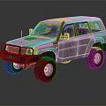 White Off road Vehicle With Rugged Design Large Tires And Metal Bumper