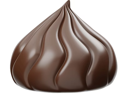 Delicious Artisan Chocolate Mound With Smooth Swirled Texture And Creamy Taste 3d model