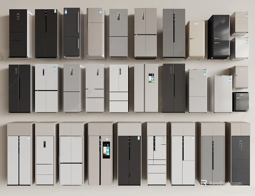 Modern TV Cabinets Design Collection With Various Styles And Color Options 3d model 