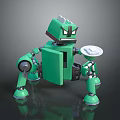Modern robot chef robot unicycle robot two-wheeled robot 3d model