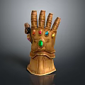 Golden Cosplay Glove Costume With Colorful Gemstone Decorations And Detailed Design