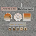 Decorative Text Signs With Life Is Like A Play The Setting Sun And Editable Content