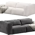 modern double sofa fabric double sofa 3d model