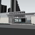 Modern High Rise Residential Building Exterior With Glass Entrance And Metal Facade Design