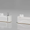 Simple front desk beauty salon front desk company front desk cashier 3d model