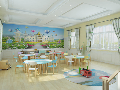 Nordic Kindergarten Classroom 3d model