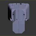 Silver Tactical Pistol 3D Rendered Design With Ventilation Holes And Modern Structure