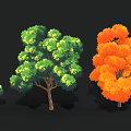 Variety of Shrubs in Different Sizes with Green and Orange Foliage for Landscape