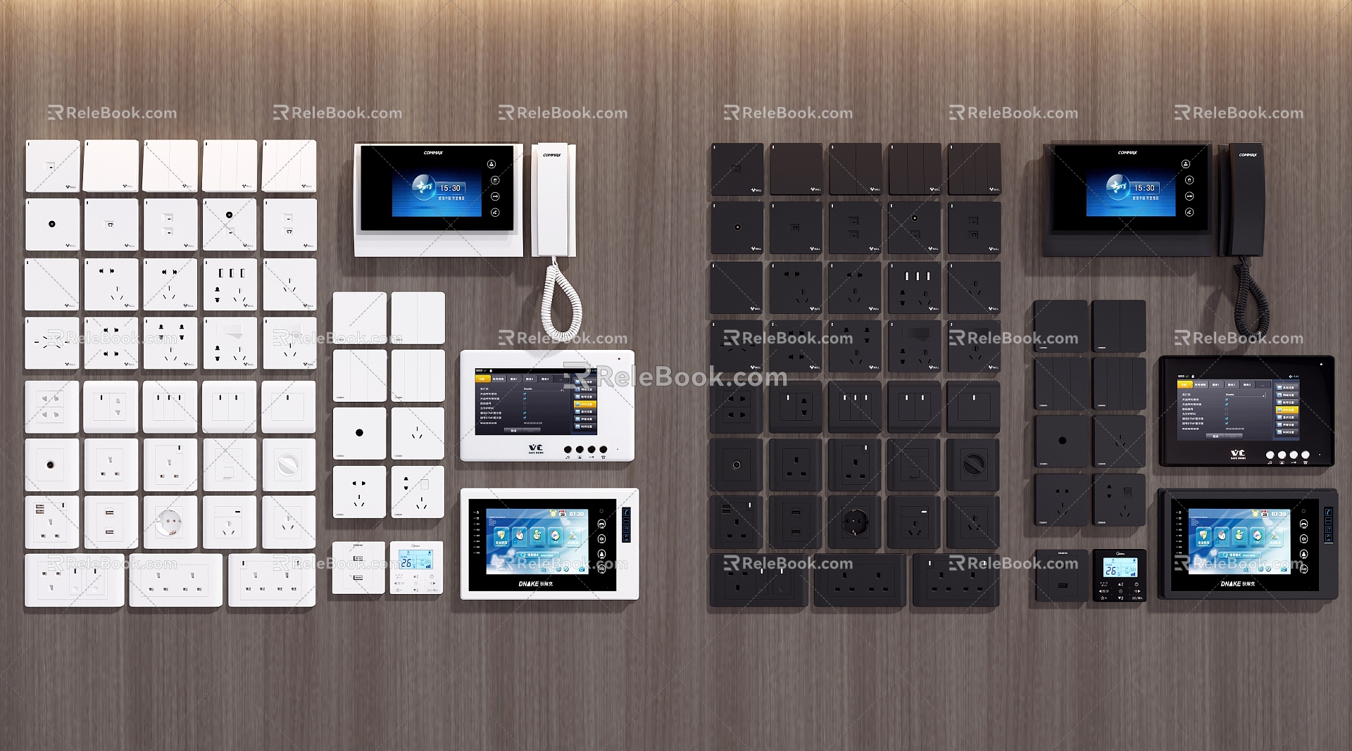 Modern switch socket model