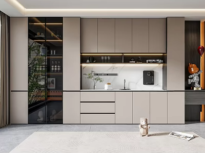 Modern Minimalist Shoe Cabinet With Glass Doors Drawers And Storage Compartments 3d model