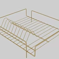 Gold Metal Kitchen Dish Rack for Drying Dishes and Utensils