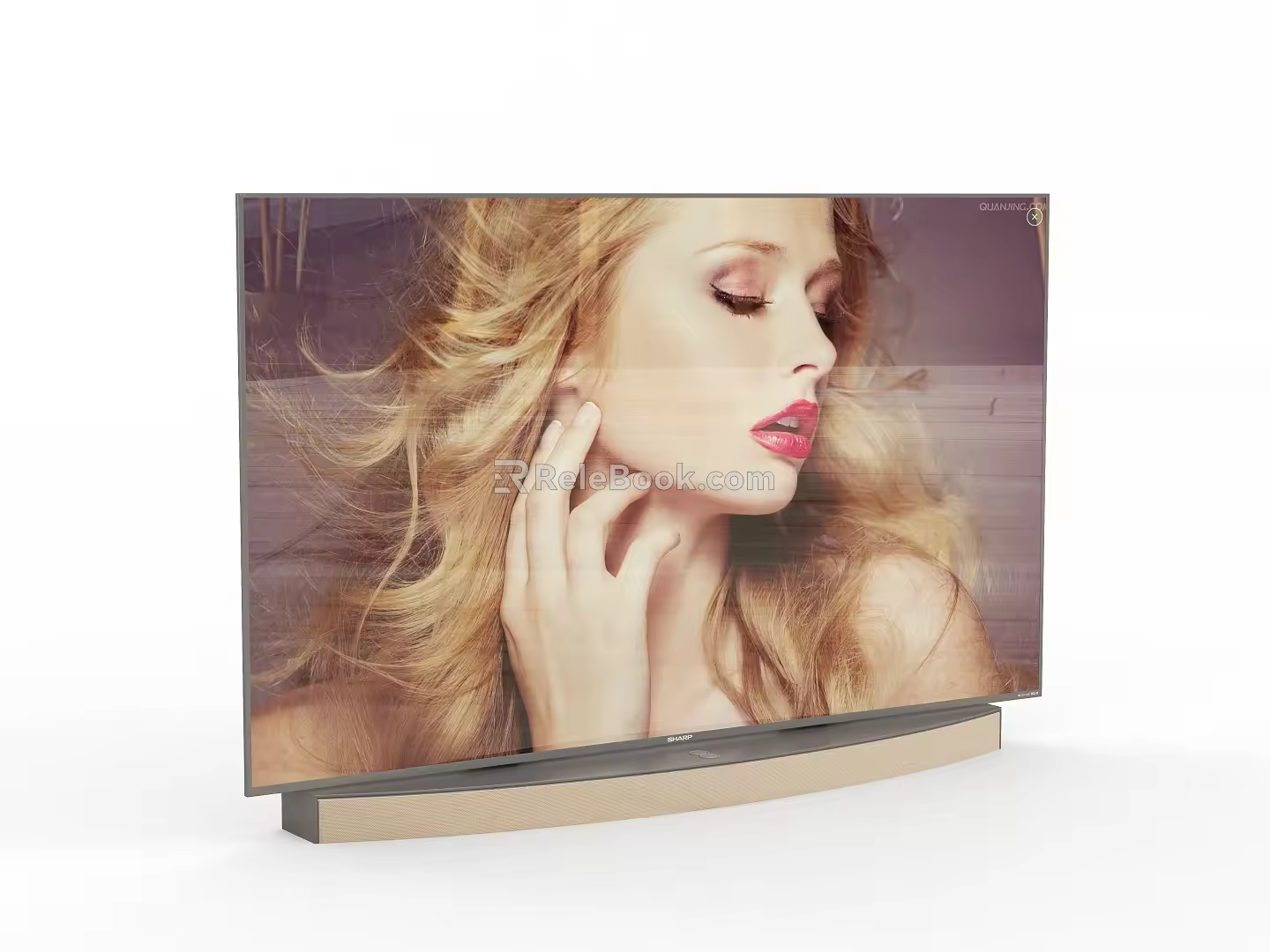 Living room LCD TV display TV monitor 3d model