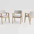 Nordic Dining Table and Chair Combination Dining Table and Chair 3d model