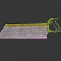 Woodworking Hand Saw With Golden Metal Blade Red Handle Sharp Teeth And Reflective Surface