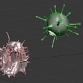 Modern virus 3d model