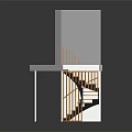 Modern Spiral Staircase Design With Wooden Railings And White Walls Connecting Floors