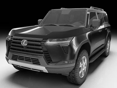 Black Off Road SUV Showcasing Bold Front Grille And Rugged All Terrain Tires 3d model