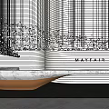 Modern reception desk Sales office Front desk 3d model
