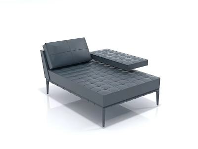 Modern Irregular Shaped Sofa With Tufted Surface And Metal Legs Modern Living Room Design 3d model