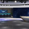 Modern News Studio Featuring Globe Background and 630 News Lighting Design