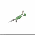 Green Manual Hand Drill With Wooden Handle And Metal Crank For Precision Drilling Tasks