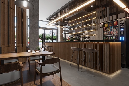 Industrial LOFT Cafe 3d model