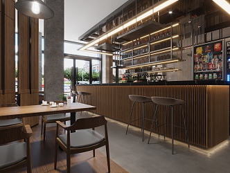 Industrial LOFT Cafe 3d model