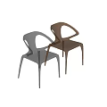 Modern Transparent Acrylic Chair With Curved Armrests And Sleek Slender Legs