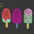 Chocolate Coated Ice Cream Bars With Crunchy Nut Toppings And Smooth Layers