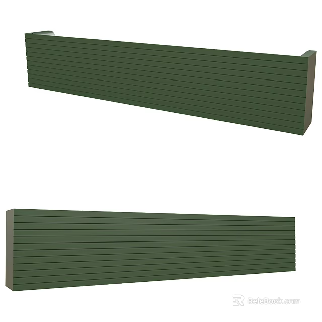 Green Slat Wall Hooks For Home Garage Storage Organization 3d model