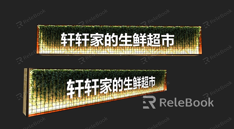 Modern signboard door head model