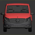 Pink Mercedes Van With Sleek Design Shiny Exterior And Reflection In Gray Background