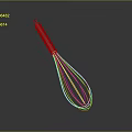 Stainless Steel Whisk With Metal Wire Construction And Comfortable Handle For Kitchen Use